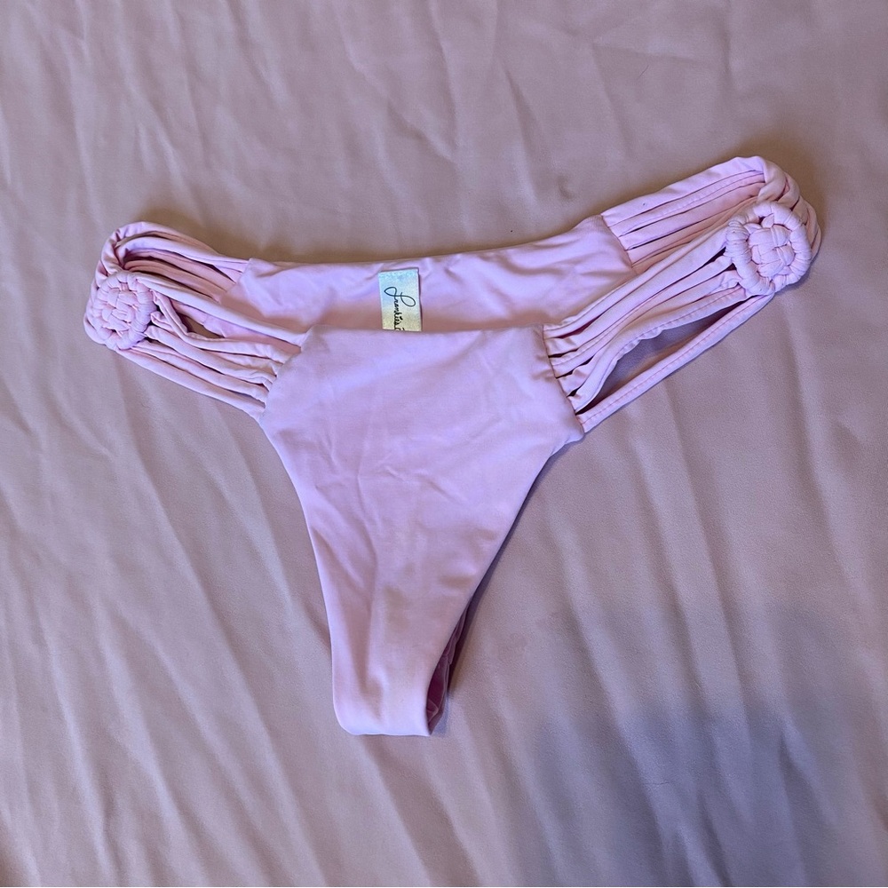 Frankie’s Bikinis Pink strappy Bottoms